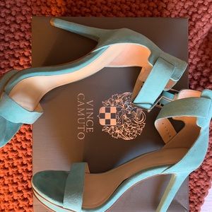 Vince Camino Turquoise Suede Heels